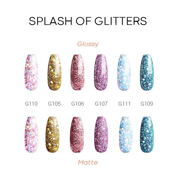 Splash Of Glitters - Poly Nail Gel Kit - MODELONES.com