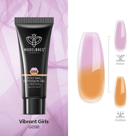 Vibrant Girls - Light Color Changing UV Poly Nail Gel (15g) - MODELONES.com