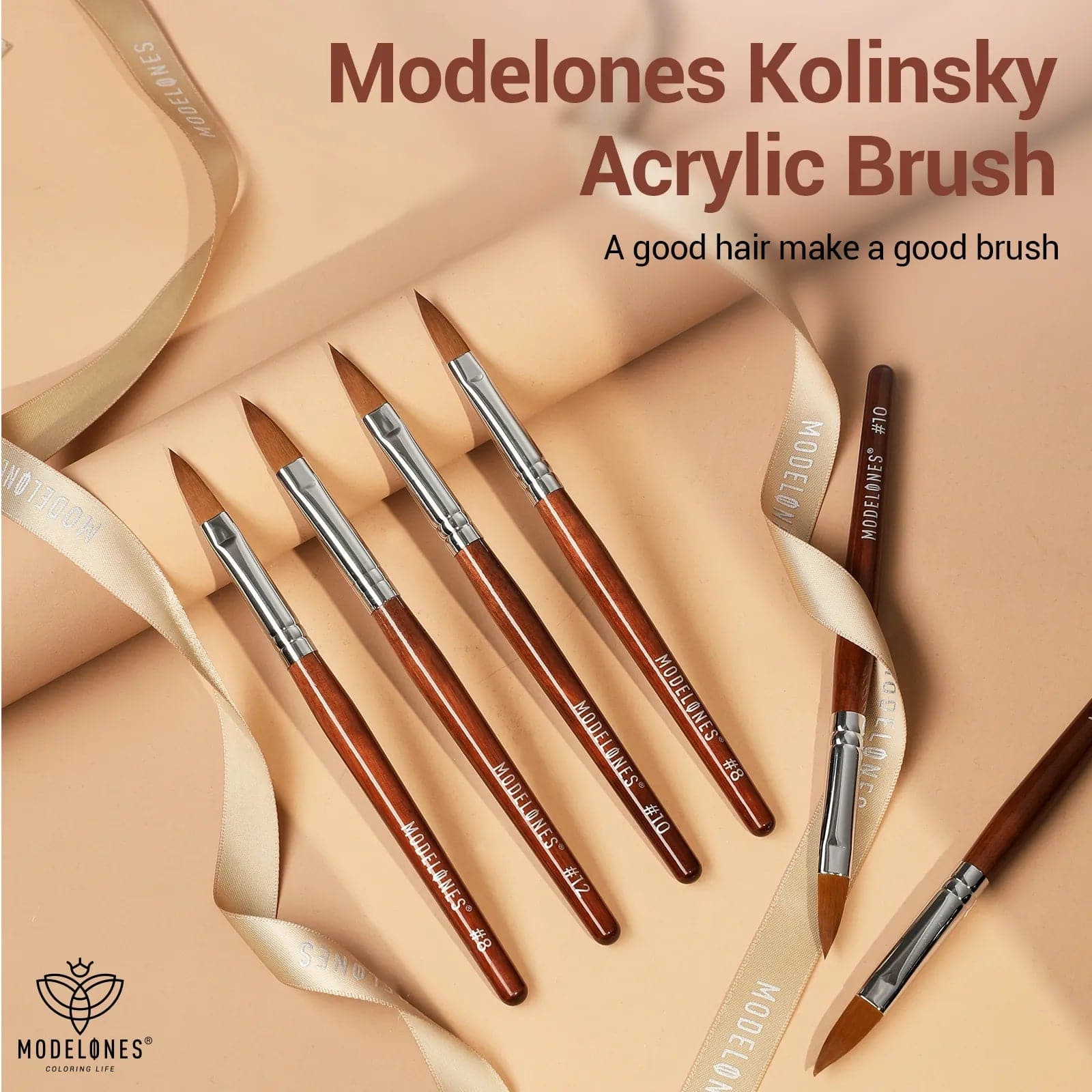 Wooden Acrylic Nail Brush #12 - MODELONES.com